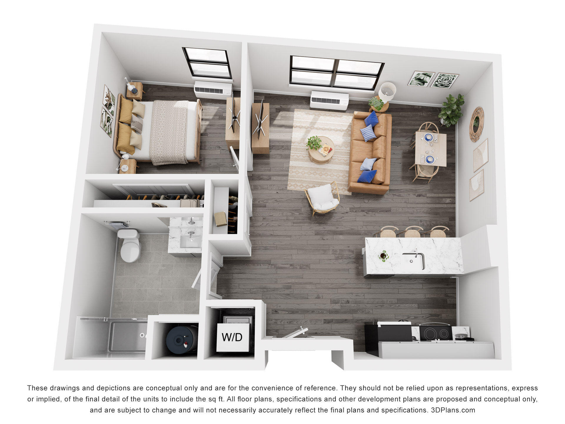 Meridia Pompton Lakes 1 bedroom, 1 bath apartment floor plan